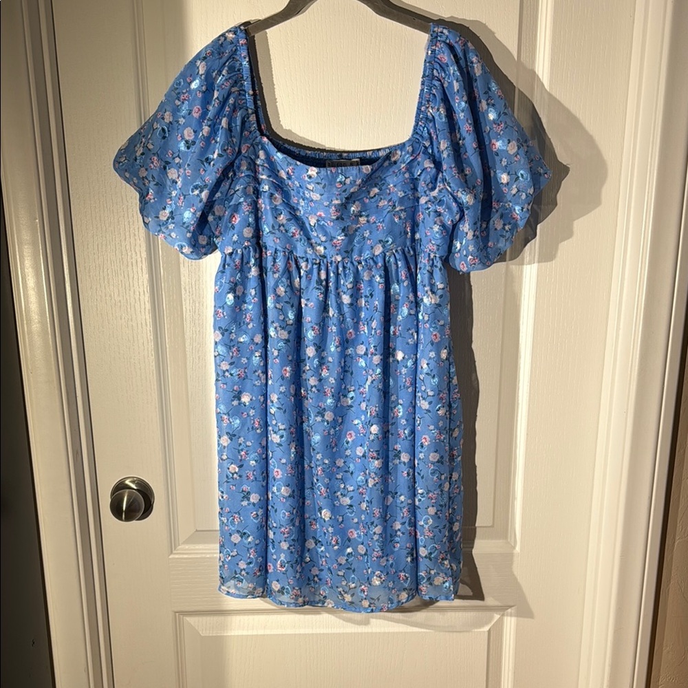 Allison & Kelly Floral Blue Dress